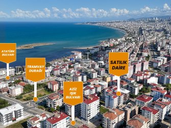 TRAMVAYA 2. SOKAKTA EŞYALI 1+1 SATILIK DAİRE