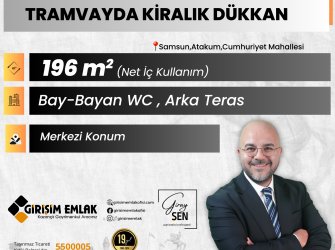 TÜRKİŞ TRAMVAYDA 196 M2 KİRALIK DÜKKAN