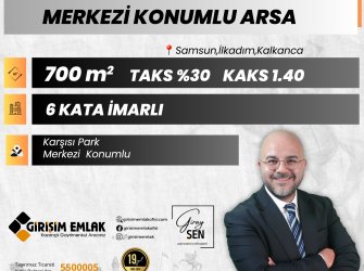 MERKEZİ KONUMDA 6 KAT 700 M2 SATILIK ARSA