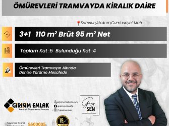    ÖMÜREVLERİ TRAMVAYDA 3+1 YALITIMLI KİRALIK DAİRE