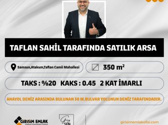 TAFLAN DENİZ TARAFINDA SATILIK VİLLALIK ARSA