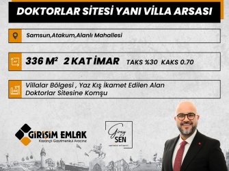  DOKTORLAR SİTESİNE KOMŞU VİLLALIK ARSA