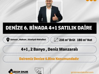 SAHİL TARAFINDA 4+1 DENİZ MANZARALI SATILIK DAİRE