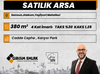 4 KAT İMARLI ÇATALÇAMDA KARŞISI PARK SATILIK ARSA