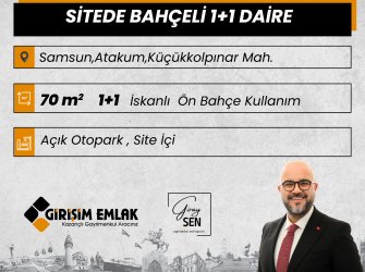SİTEDE BAHÇELİ 70 M2 1+1 SATILIK DAİRE
