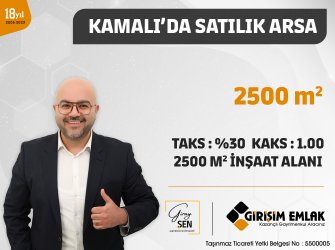ATAKUM KAMALI 2500 M2 İMARLI ARSA
