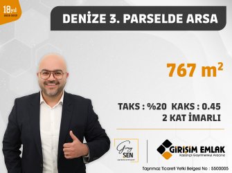DENİZE 3. PARSELDE SATILIK ARSA